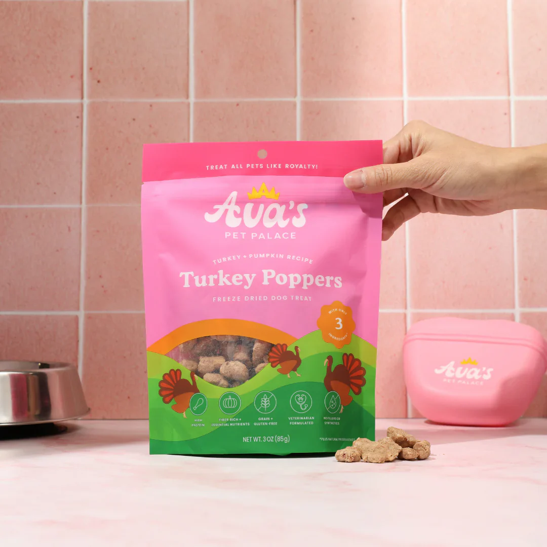 Ava's Pet Palace Freeze Dried Dog Treats - Turkey Poppers (3oz) - Image 3