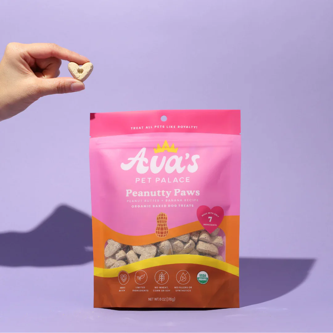 Ava's Pet Palace Organic Oven Baked Dog Treats - Peanutty Paws (6 oz) / 2-Pack - Image 2