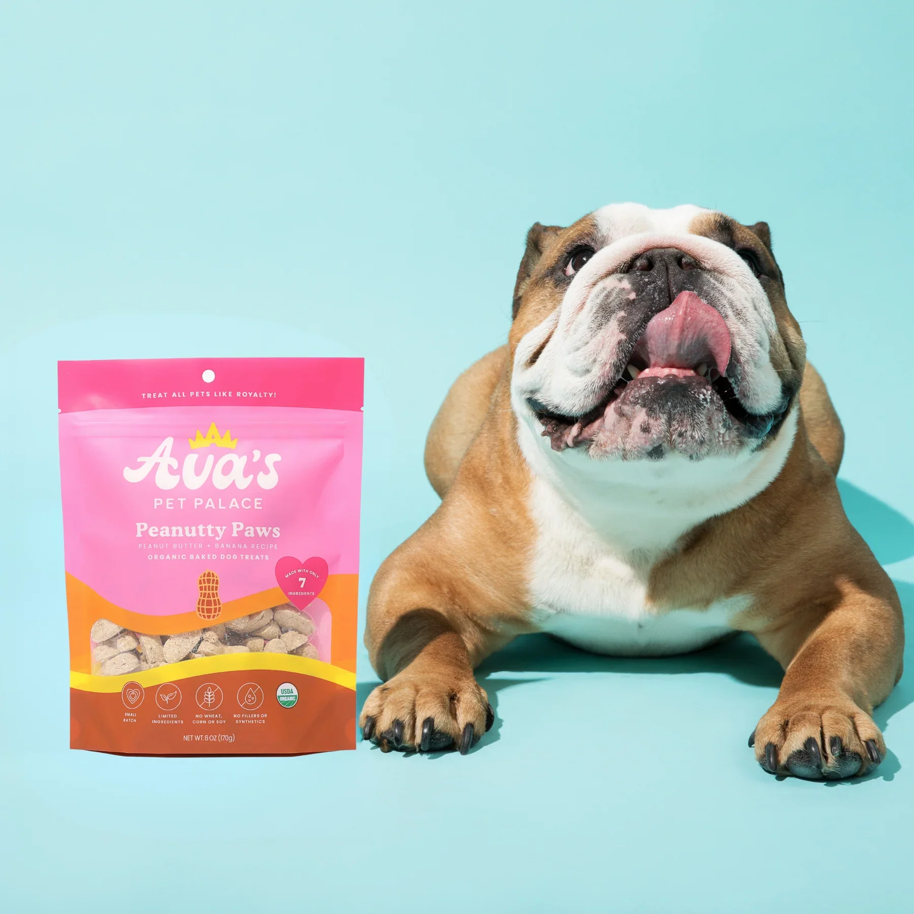 Ava's Pet Palace Organic Oven Baked Dog Treats - Peanutty Paws (6 oz) / 2-Pack - Image 3