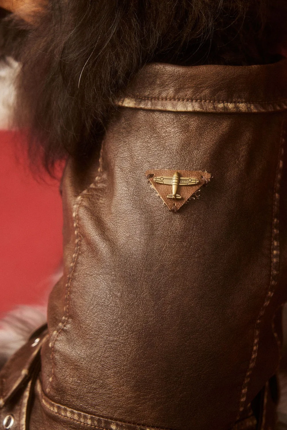 Aviator Pup Dog Leather Jacket - Image 6