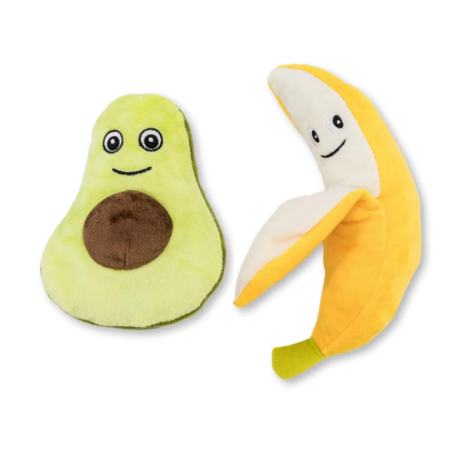 Avocado & Banana Plush Dog Toy Gift Set – with Squeaker & Crinkle Paper for Fun Play - Image 2