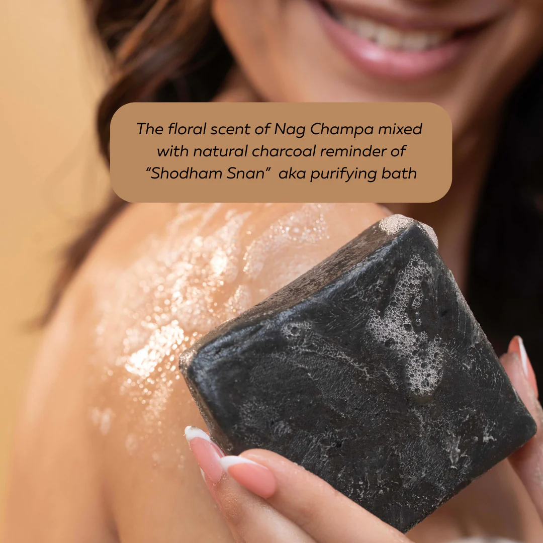 Ayurvedic Charcoal Purifying Soap Bar with Cow Milk & Ghee (Kapha) - Image 3