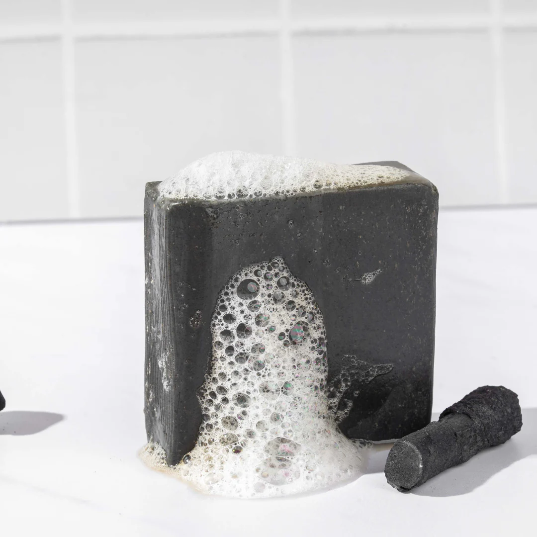 Ayurvedic Charcoal Purifying Soap Bar with Cow Milk & Ghee (Kapha) - Image 4