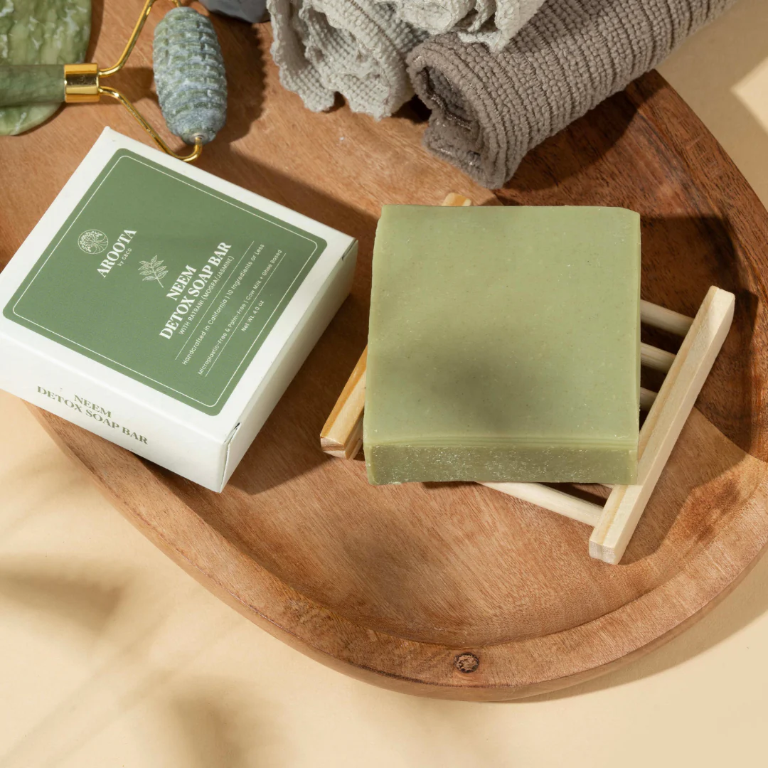 Ayurvedic Neem Cleansing  Soap Bar with Cow Milk & Ghee (Tridoshic) - Image 2