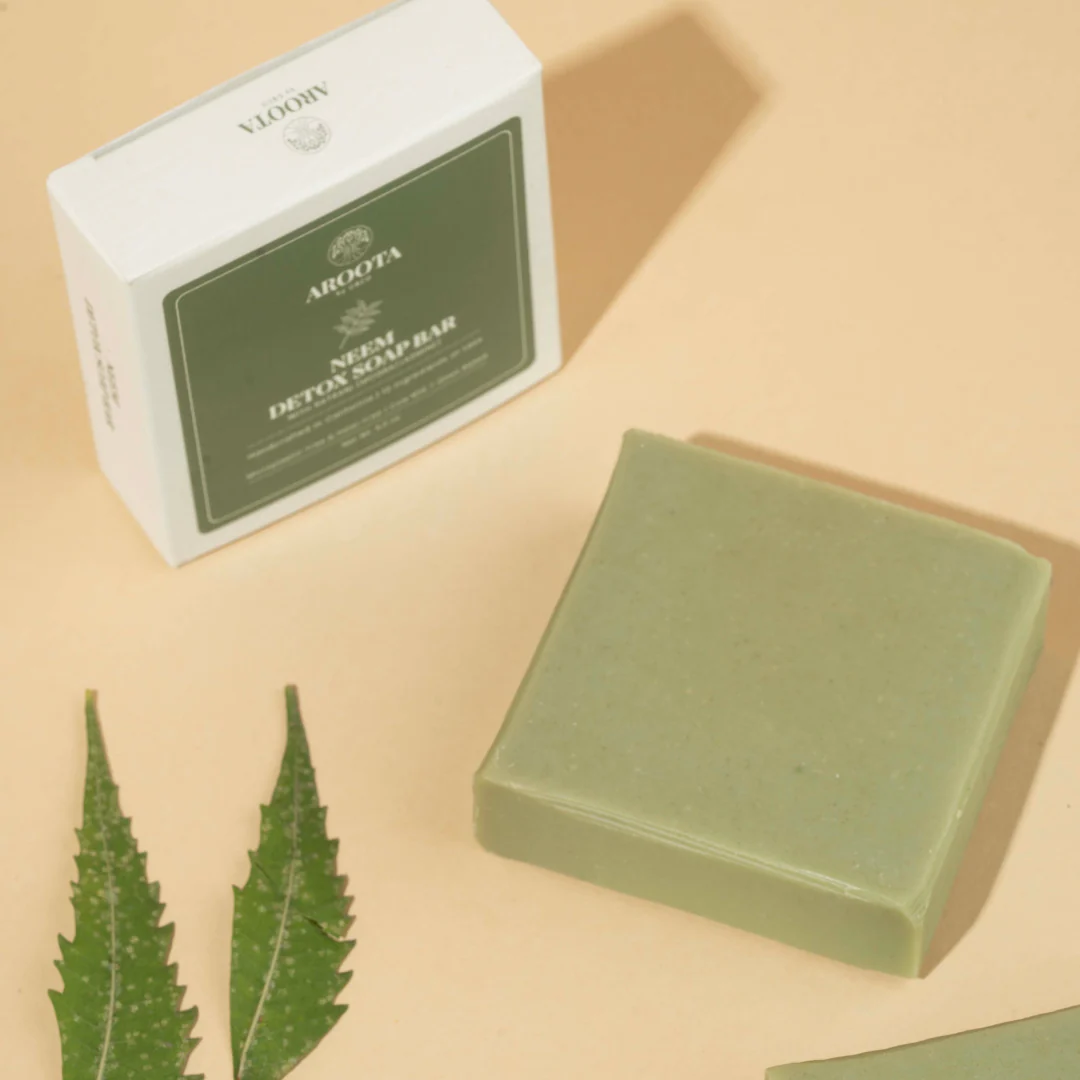 Ayurvedic Neem Cleansing  Soap Bar with Cow Milk & Ghee (Tridoshic) - Image 4