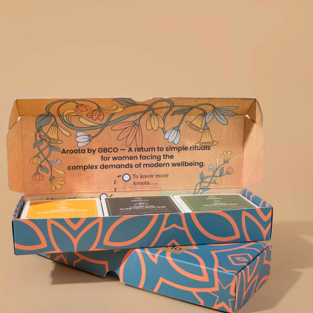 Ayurvedic Soap Box: Neem Soap , Turmeric Soap, & Charcoal Soap Trio - Image 3