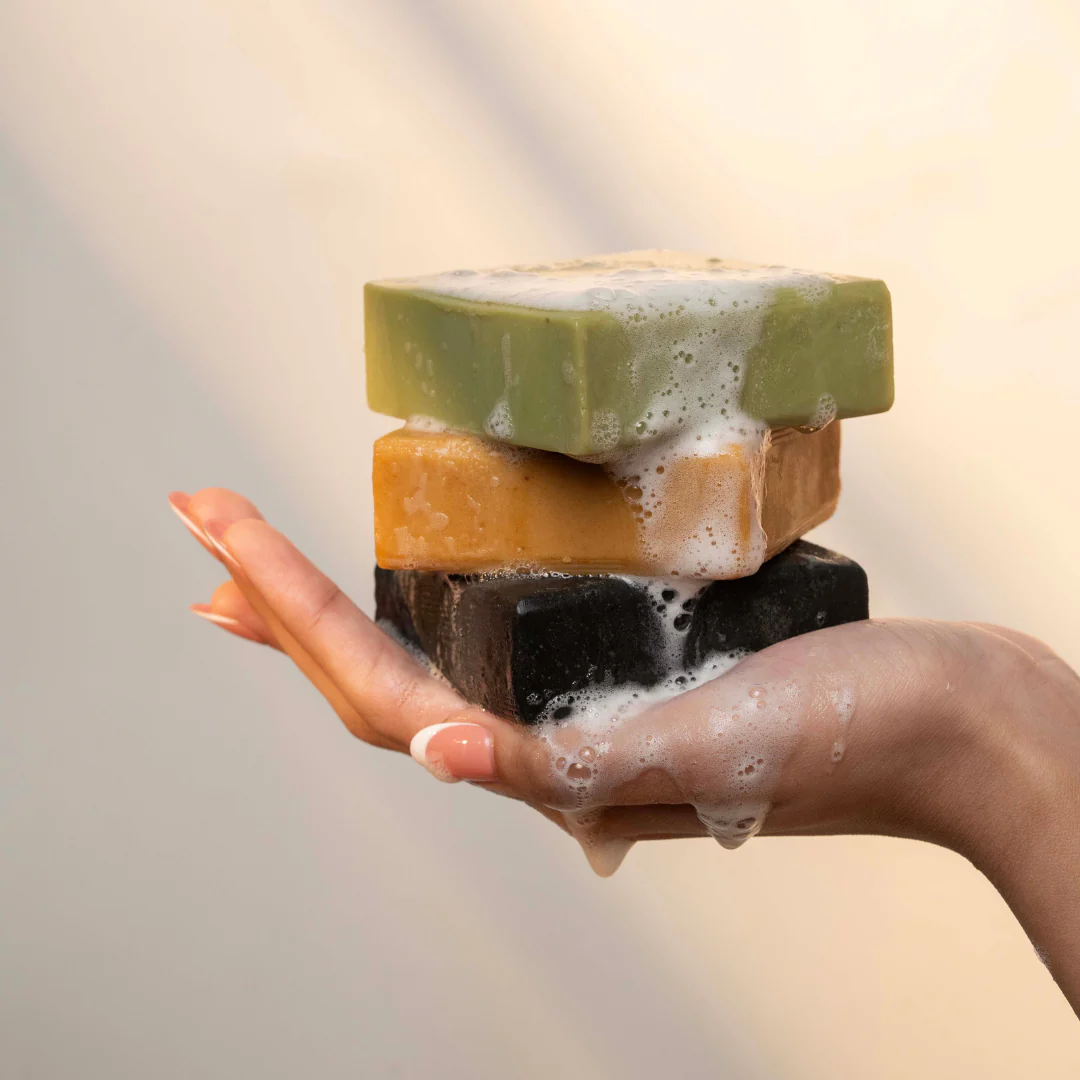 Ayurvedic Soap Box: Neem Soap , Turmeric Soap, & Charcoal Soap Trio - Image 5