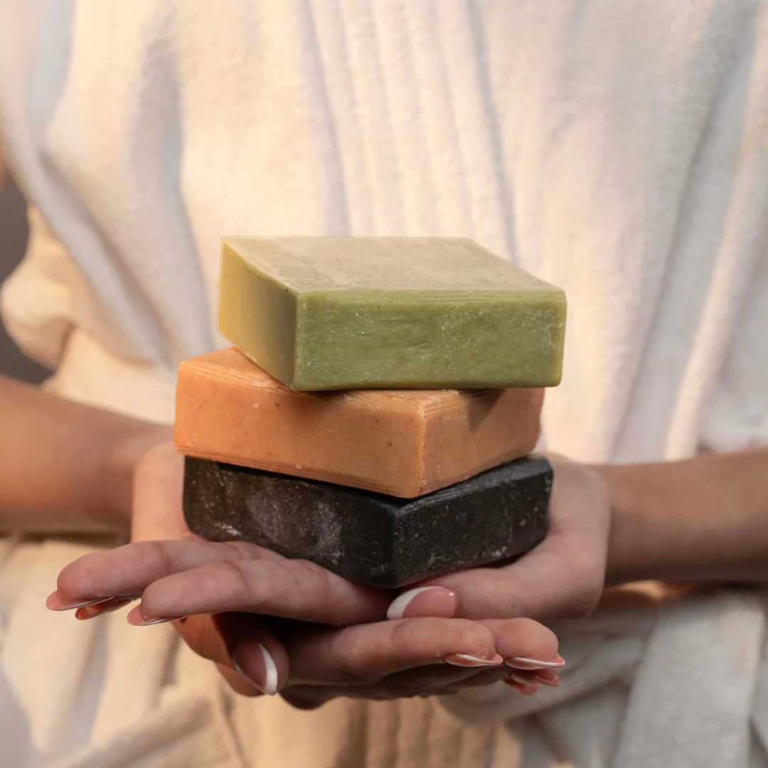 Ayurvedic Soap Box: Neem Soap , Turmeric Soap, & Charcoal Soap Trio - Image 6