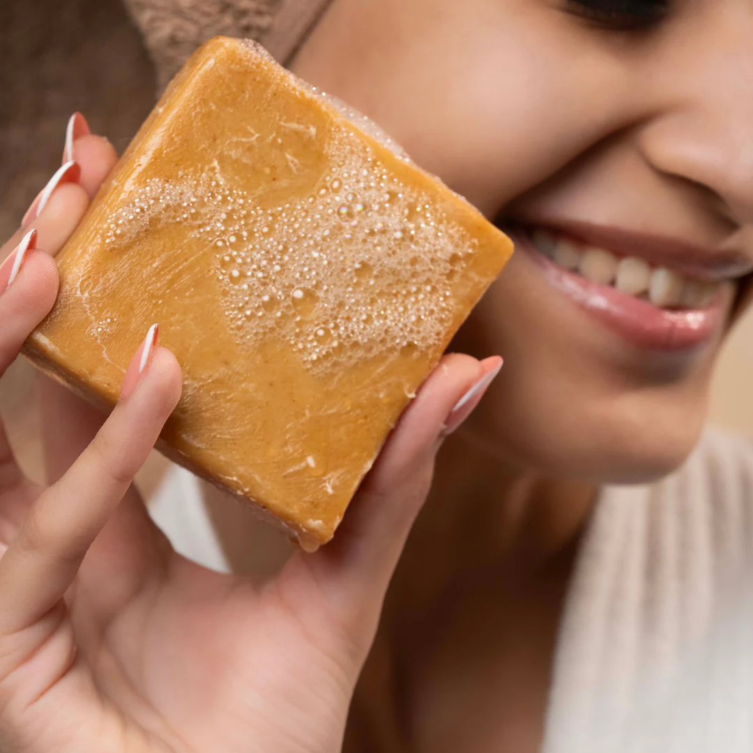 Ayurvedic Turmeric Soap Bar with Cow Milk & Ghee (Pitta) - Image 5