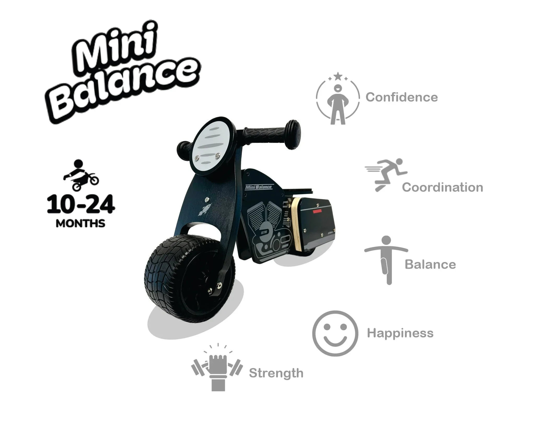 Baby Balance Bike MiniBalance King of Block - Image 10