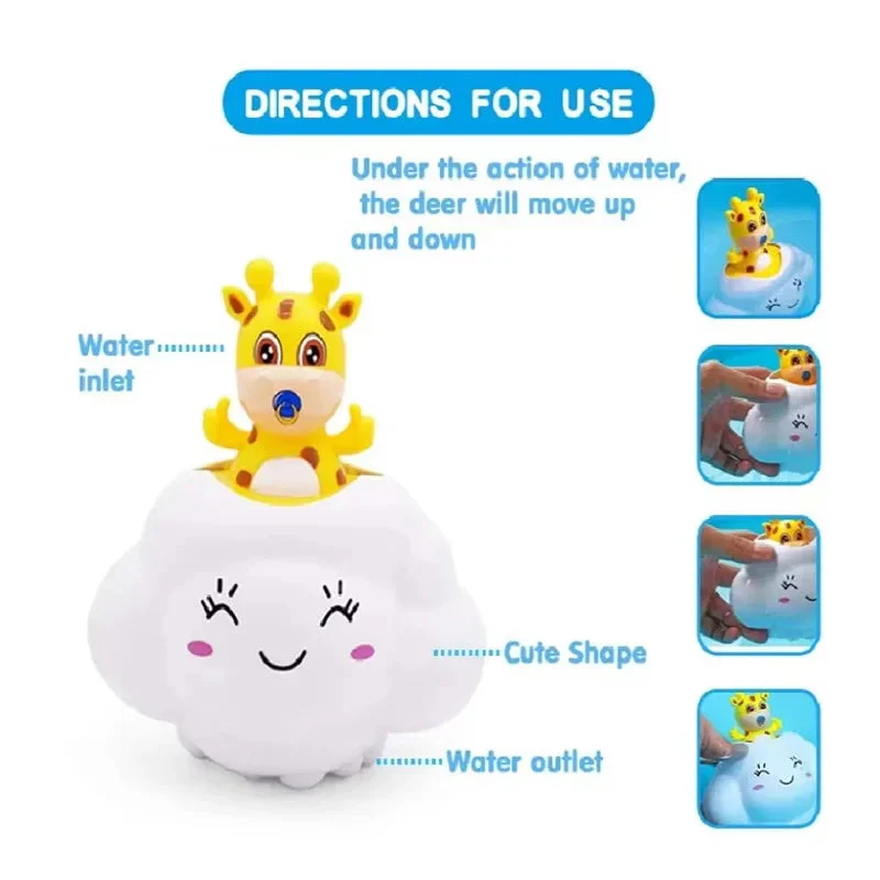 Baby Bath Toy, Bathing Cute Swimming Water Spraying Clouds Shower Bath Toy For Kids Water Playing Toy - Image 6