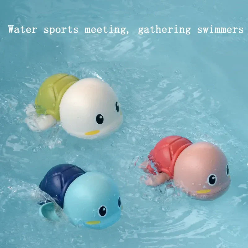 Baby bath toys for children water play small yellow duck swimming baby kids play with water duckling small turtle boys and girls - Image 7