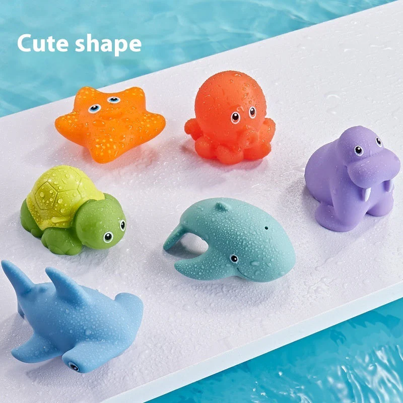 Baby Bath Toys Turtle Sprinkler Net Fish Catching Shark - Image 2