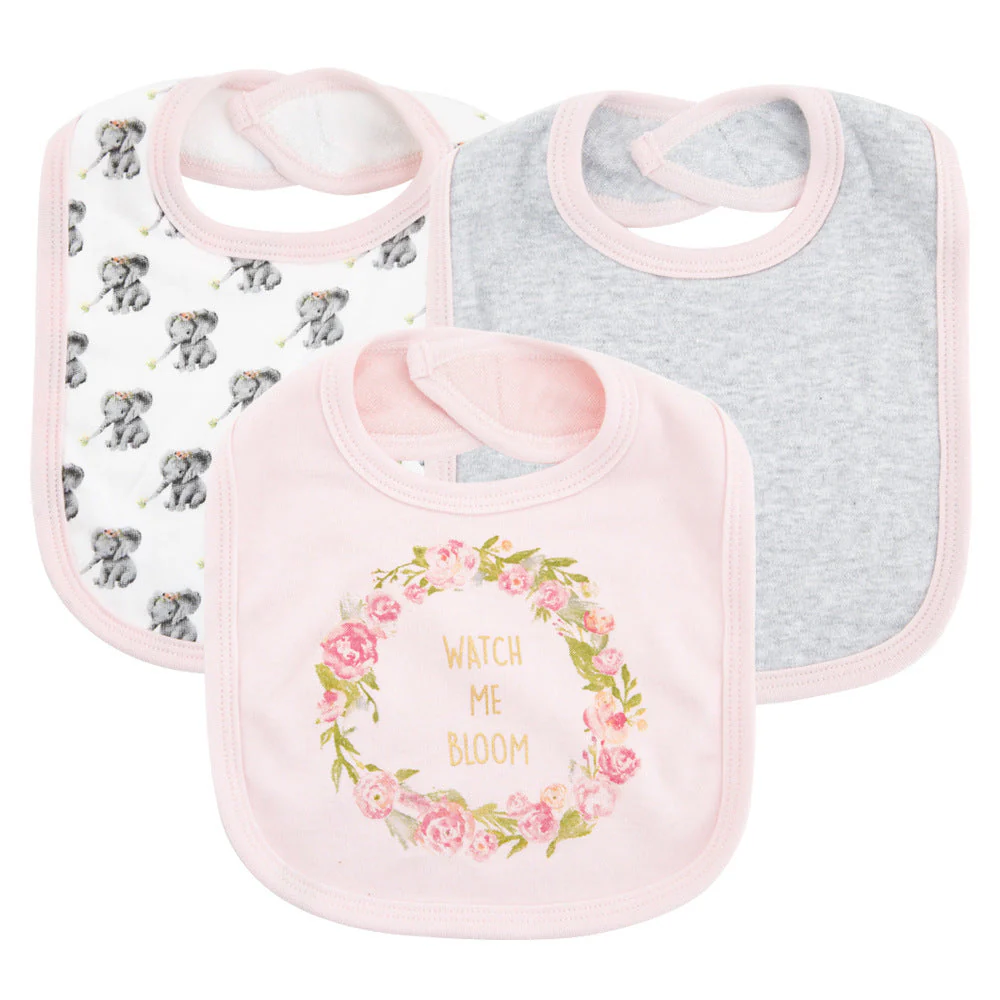 Baby bib with 3 baby drool towels - Image 5