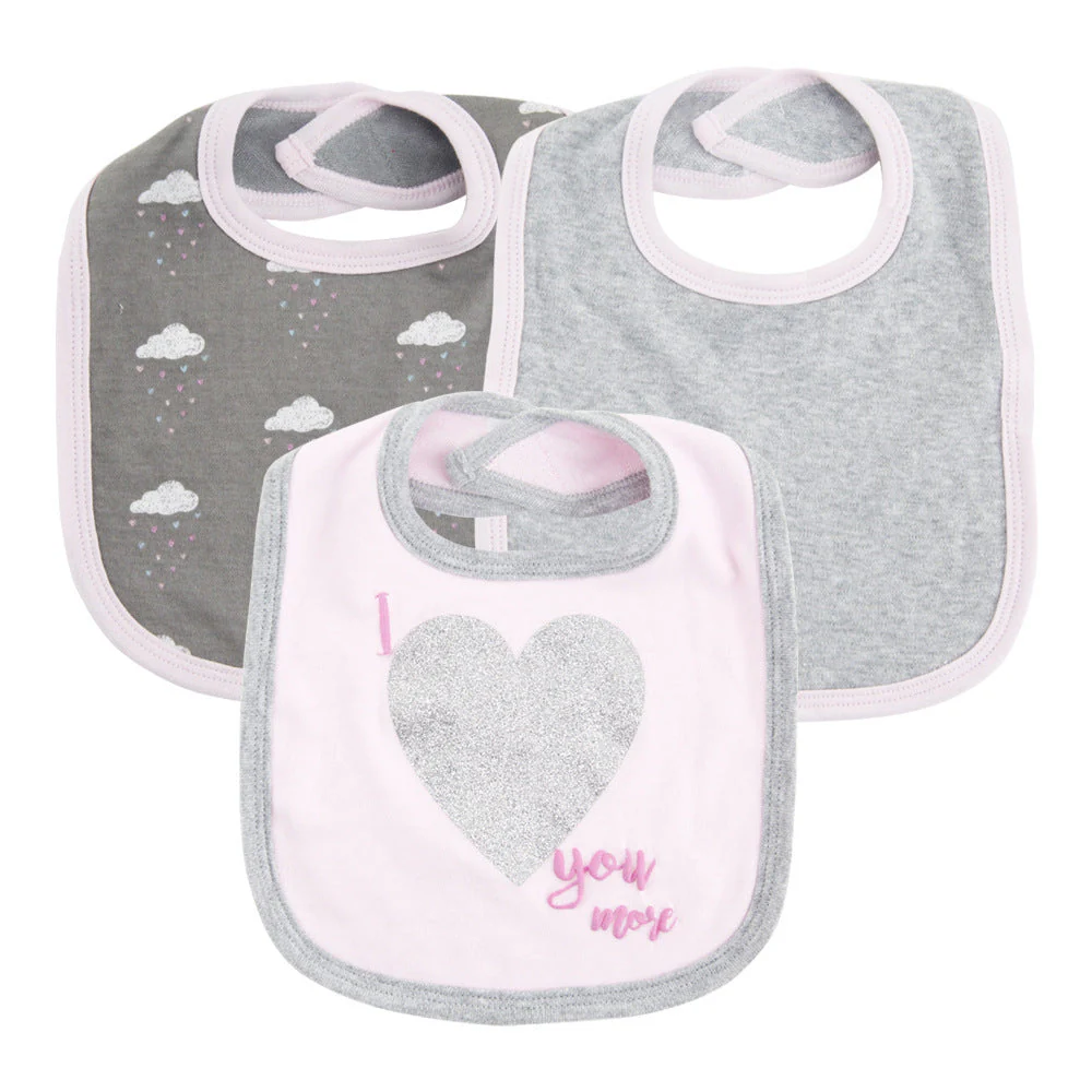 Baby bib with 3 baby drool towels - Image 6