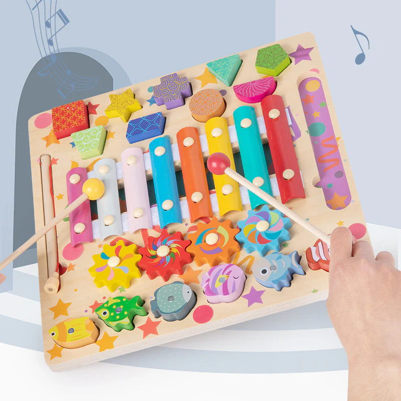Baby Busy Board Diy Accessories Fruit Games Wooden Toys - Image 5