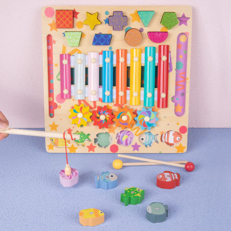 Baby Busy Board Diy Accessories Fruit Games Wooden Toys - Image 7