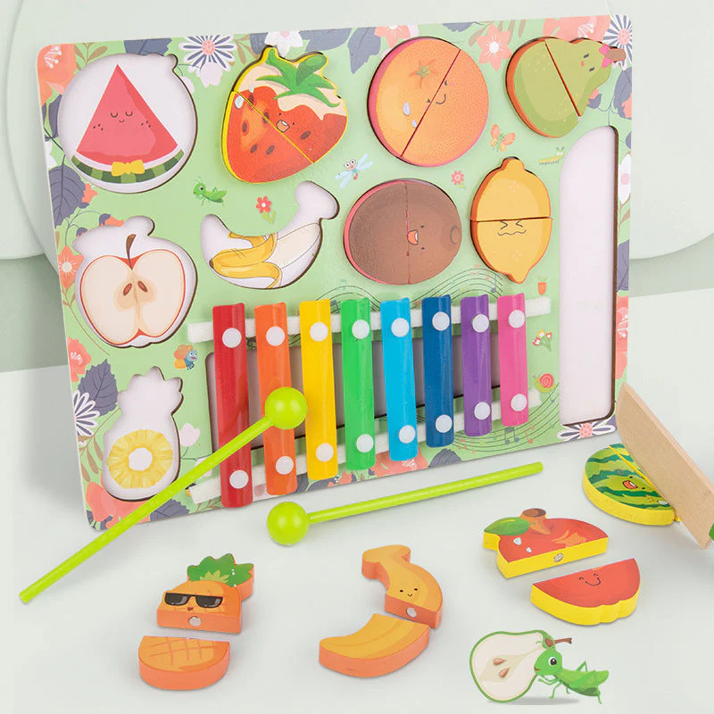 Baby Busy Board Diy Accessories Fruit Games Wooden Toys - Image 8