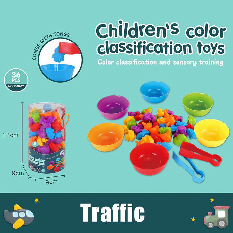 Baby Children's Rainbow Counting Early Education Cognitive Toys Math Toddler Game Set - Image 2