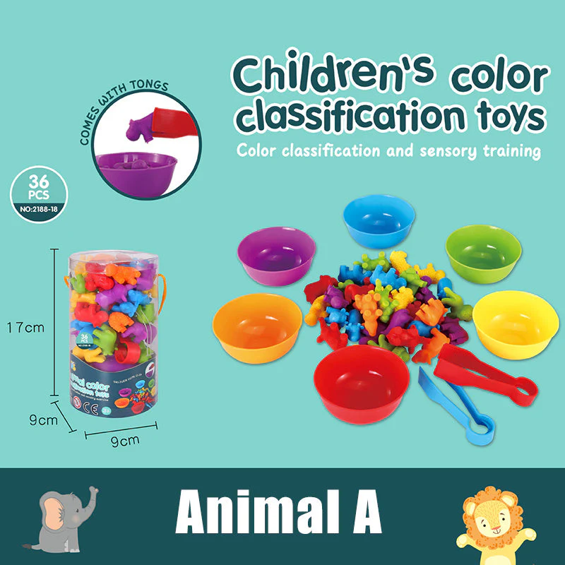 Baby Children's Rainbow Counting Early Education Cognitive Toys Math Toddler Game Set - Image 6