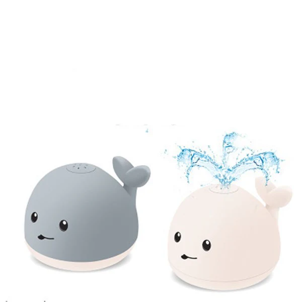 Baby Cute Cartoon Whale Floating Spraying Water Bath Toys With Light Music LED Light Baby Toys - Image 3