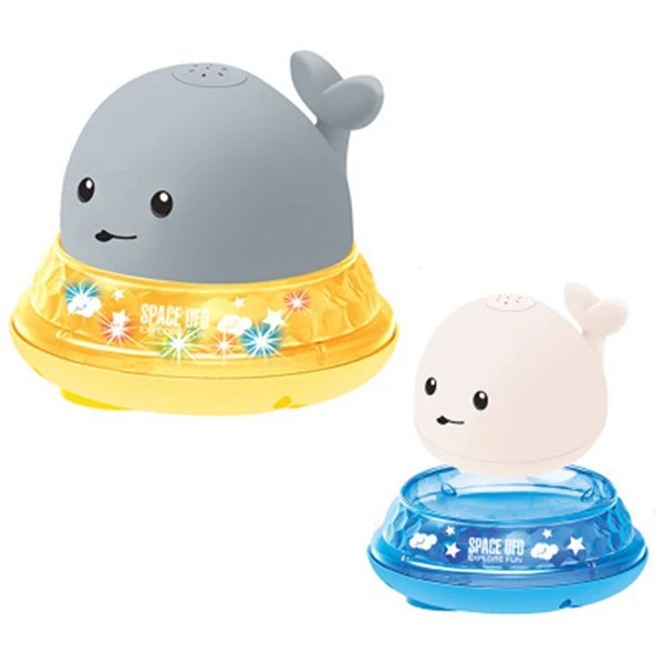 Baby Cute Cartoon Whale Floating Spraying Water Bath Toys With Light Music LED Light Baby Toys - Image 6