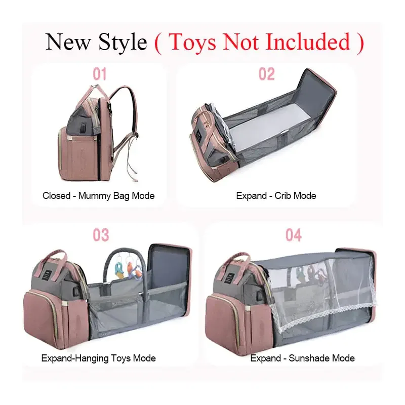 Baby Diaper Bag - Foldable Baby Bed - # BAGEG11610003 - Image 5