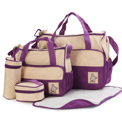 Baby Diaper Bag Suits For Mom Baby Bottle Holder Mother Mummy Stroller Maternity Nappy Bags Sets - Image 8
