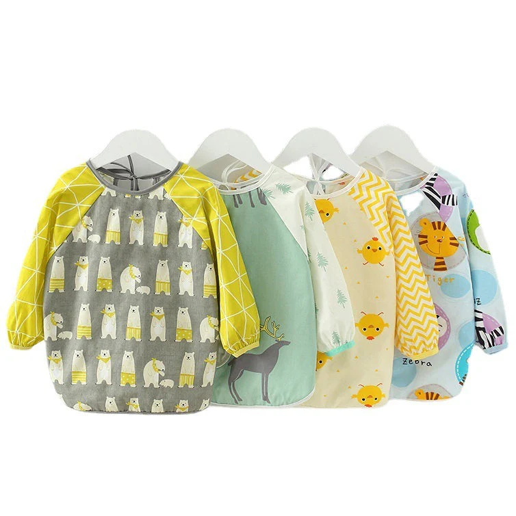 Baby Dinner Coverall Bib Spring And Autumn Long Sleeve Apron - Image 2