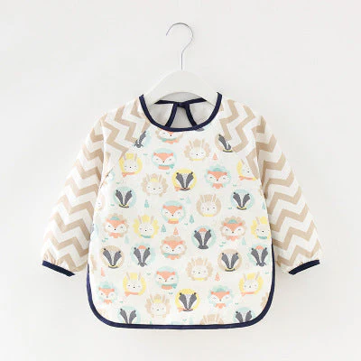 Baby Dinner Coverall Bib Spring And Autumn Long Sleeve Apron - Image 3