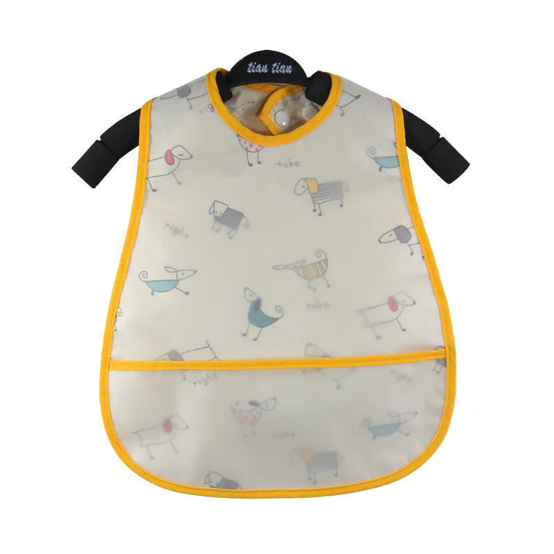 Baby eating bib girl baby waterproof children male painting apron - Image 13