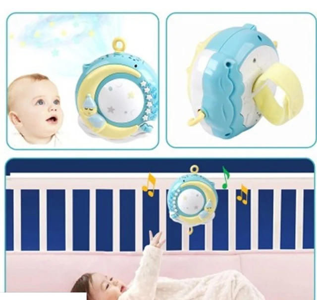 Baby Rattles Crib Mobiles Toy Holder Rotating Mobile Bed Bell Musical Box Projection Newborn Infant Baby Boy Toys - Image 5