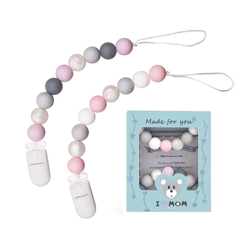 Baby Silicone Pacifier Chain, Baby Soothing Toys, Molars - Image 3