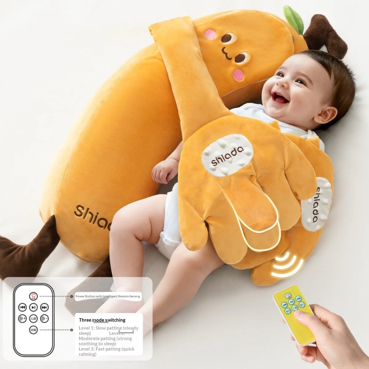 Baby Soothing Hand-Shaped Patting Sleep Aid Doll Pillow - Image 2