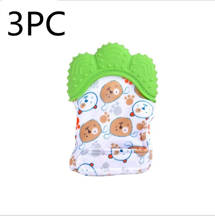 Baby teether baby anti-bite silicone molar gloves children's sound toys - Image 12