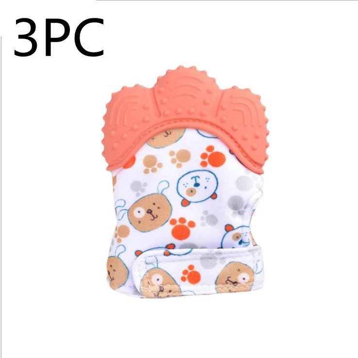 Baby teether baby anti-bite silicone molar gloves children's sound toys - Image 13