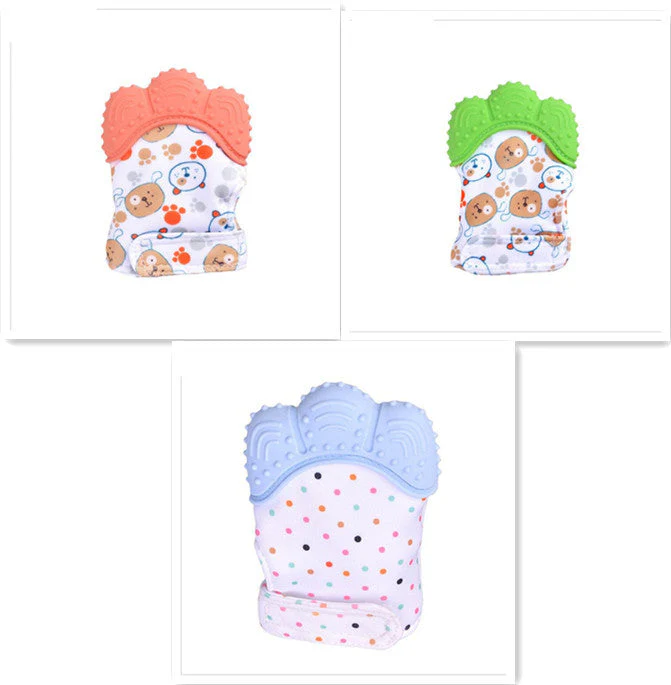 Baby teether baby anti-bite silicone molar gloves children's sound toys - Image 14