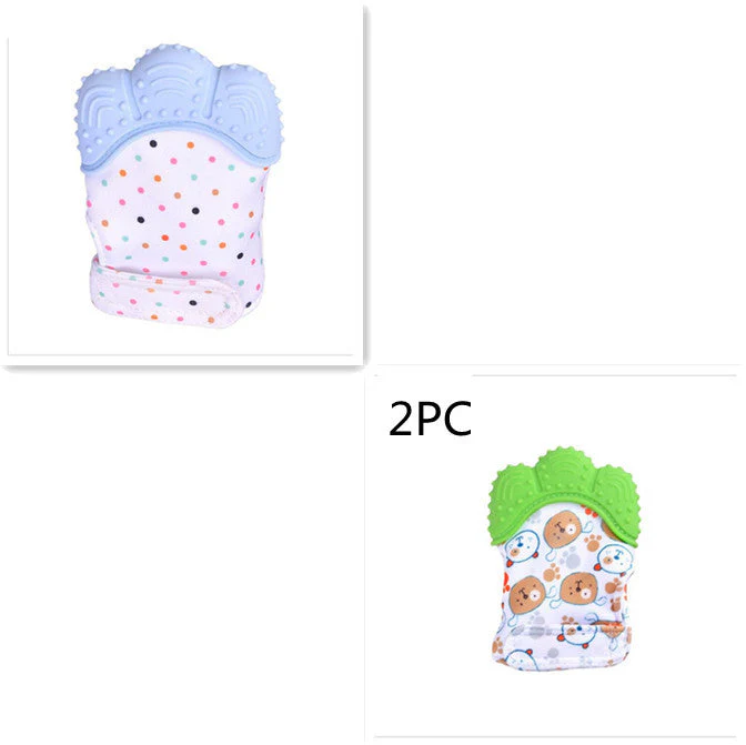 Baby teether baby anti-bite silicone molar gloves children's sound toys - Image 15