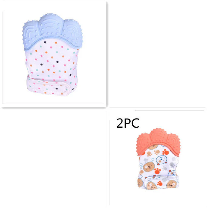 Baby teether baby anti-bite silicone molar gloves children's sound toys - Image 17