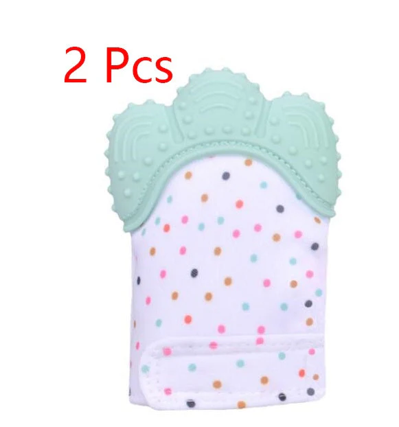 Baby teether baby anti-bite silicone molar gloves children's sound toys - Image 31