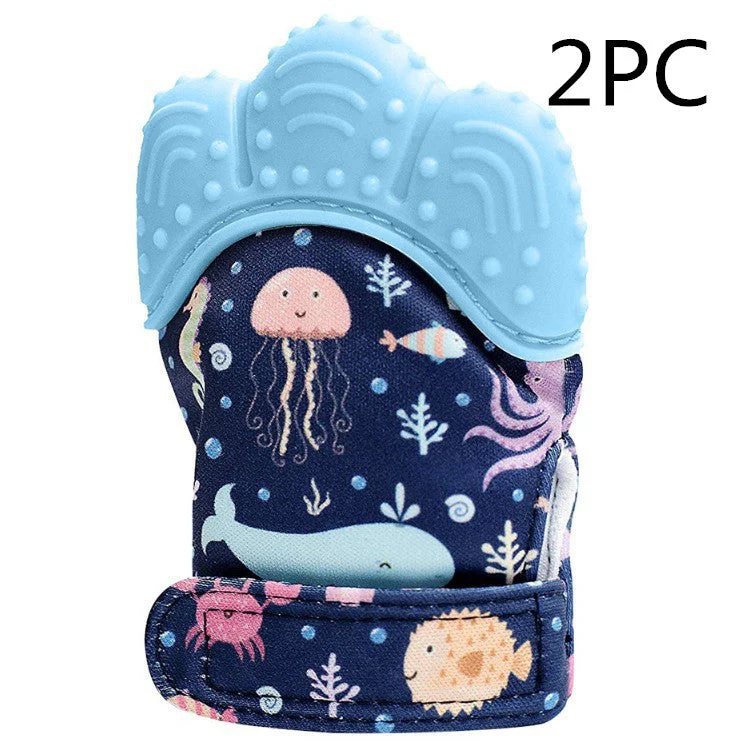 Baby teether baby anti-bite silicone molar gloves children's sound toys - Image 7