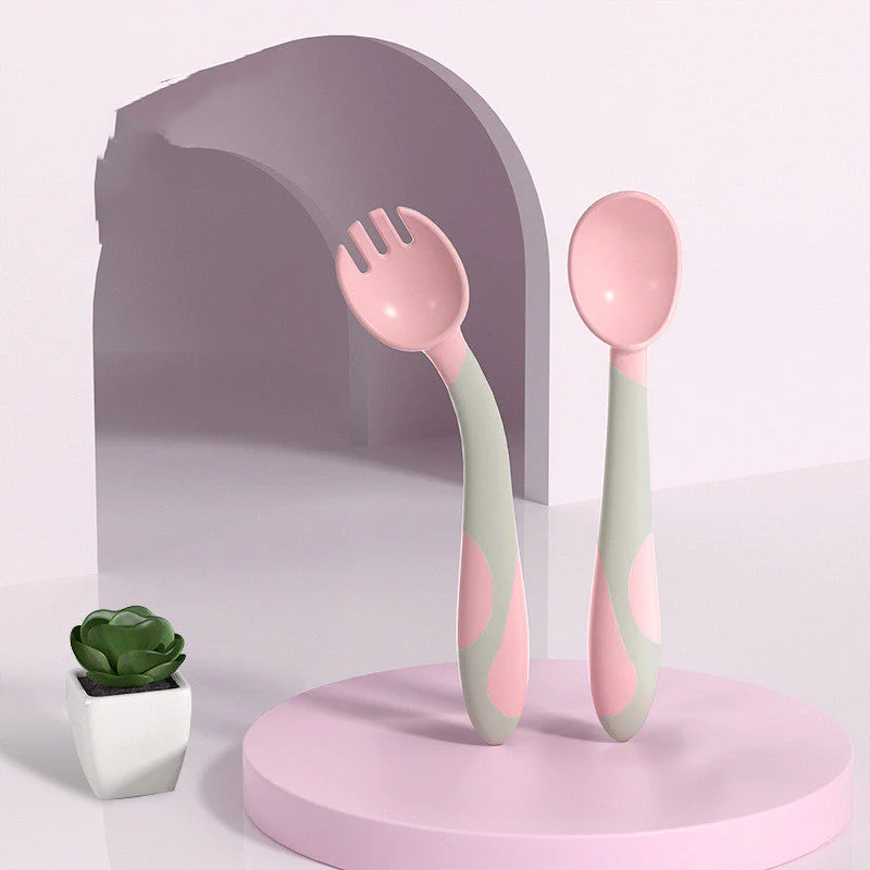 Baby Training Fork Spoon Twist Spoon Children's Tableware Set - Image 4
