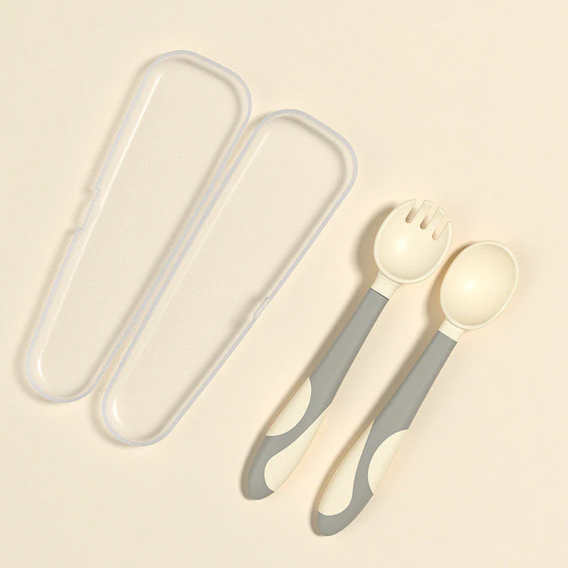Baby Training Fork Spoon Twist Spoon Children's Tableware Set - Image 6