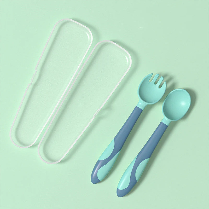 Baby Training Fork Spoon Twist Spoon Children's Tableware Set - Image 7