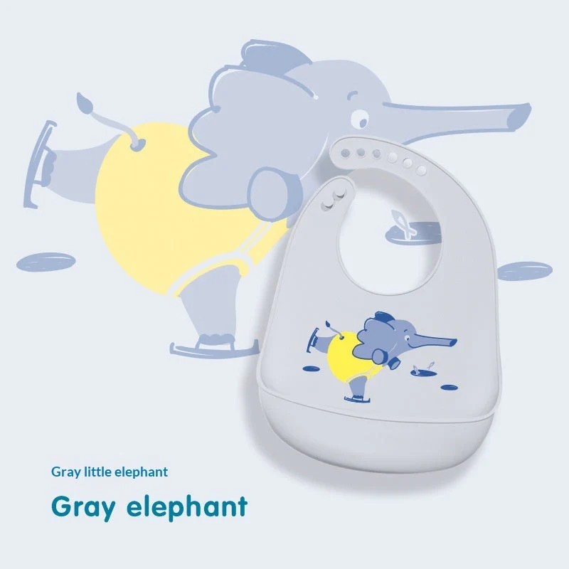 Baby Waterproof And Stain-resistant Food-grade Silicone Bib - Image 19