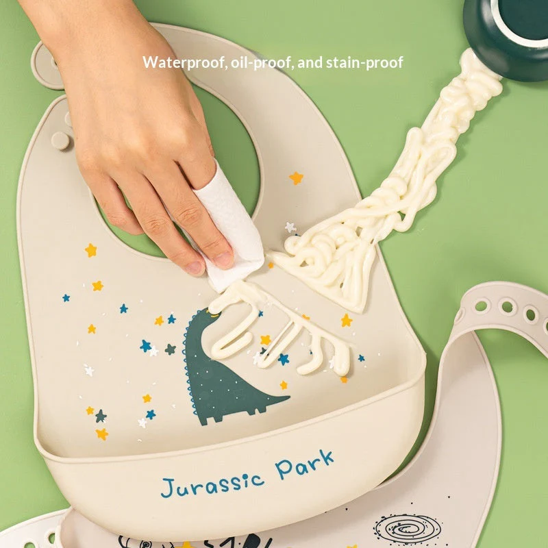 Baby Waterproof And Stain-resistant Food-grade Silicone Bib - Image 4
