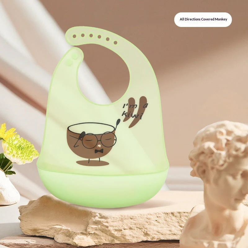 Baby Waterproof And Stain-resistant Food-grade Silicone Bib - Image 43