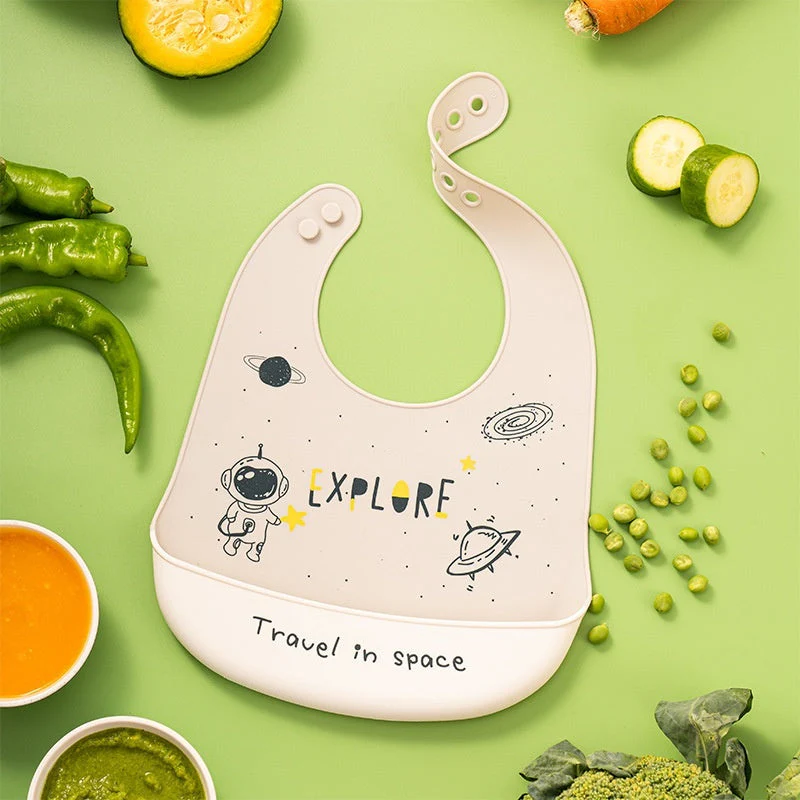 Baby Waterproof And Stain-resistant Food-grade Silicone Bib - Image 8
