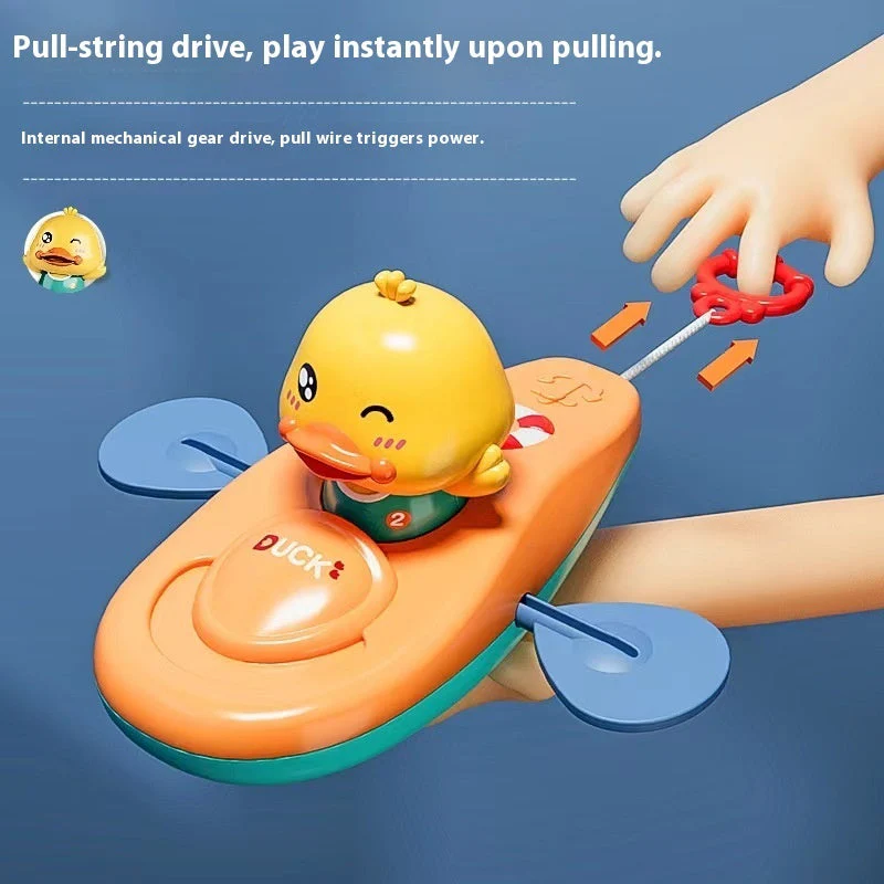 Baby Yellow Duck Playing In The Water Toy Kayaking - Image 2
