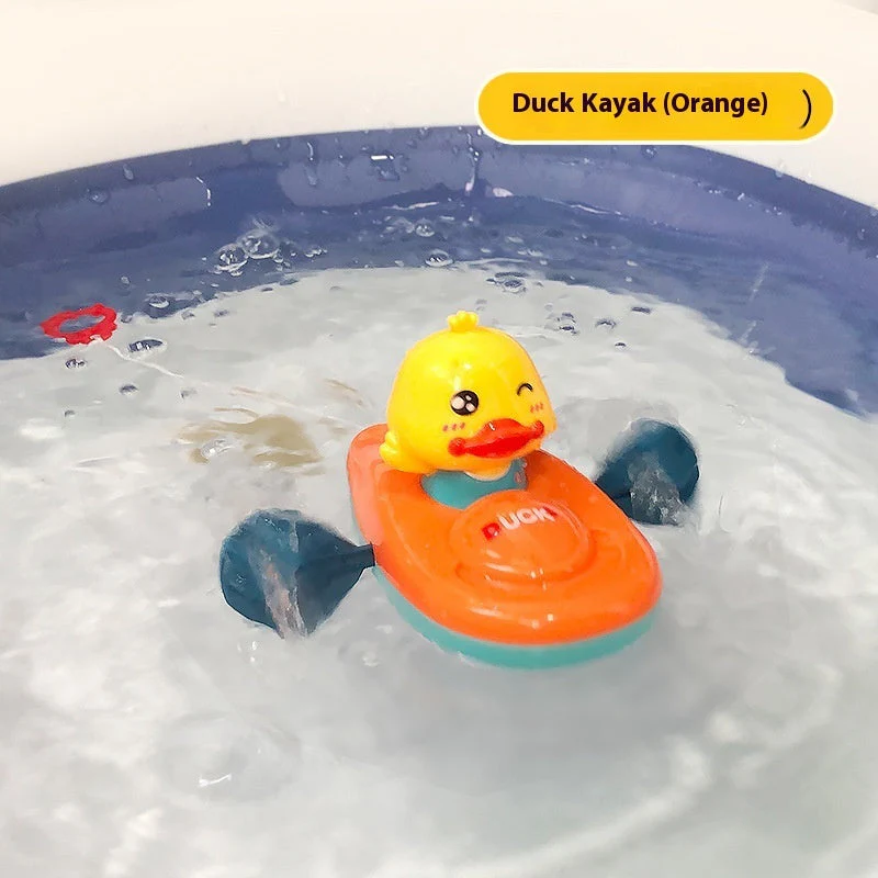 Baby Yellow Duck Playing In The Water Toy Kayaking - Image 6